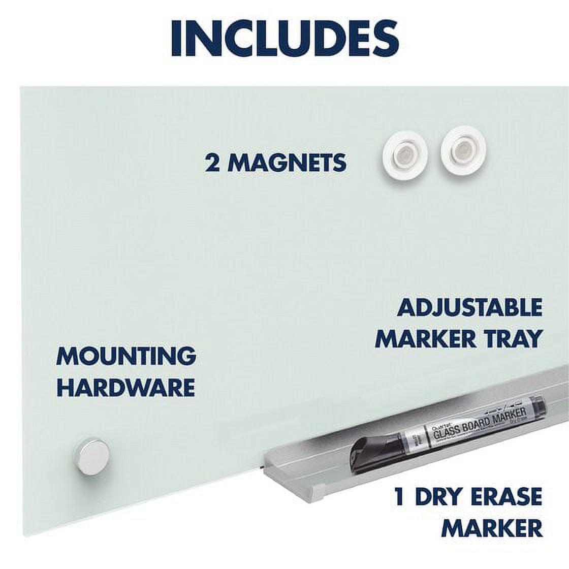 Quartet Infinity Magnetic Glass Dry Erase Cubicle Board 18 x 30 White PDEC1830 - Image 8