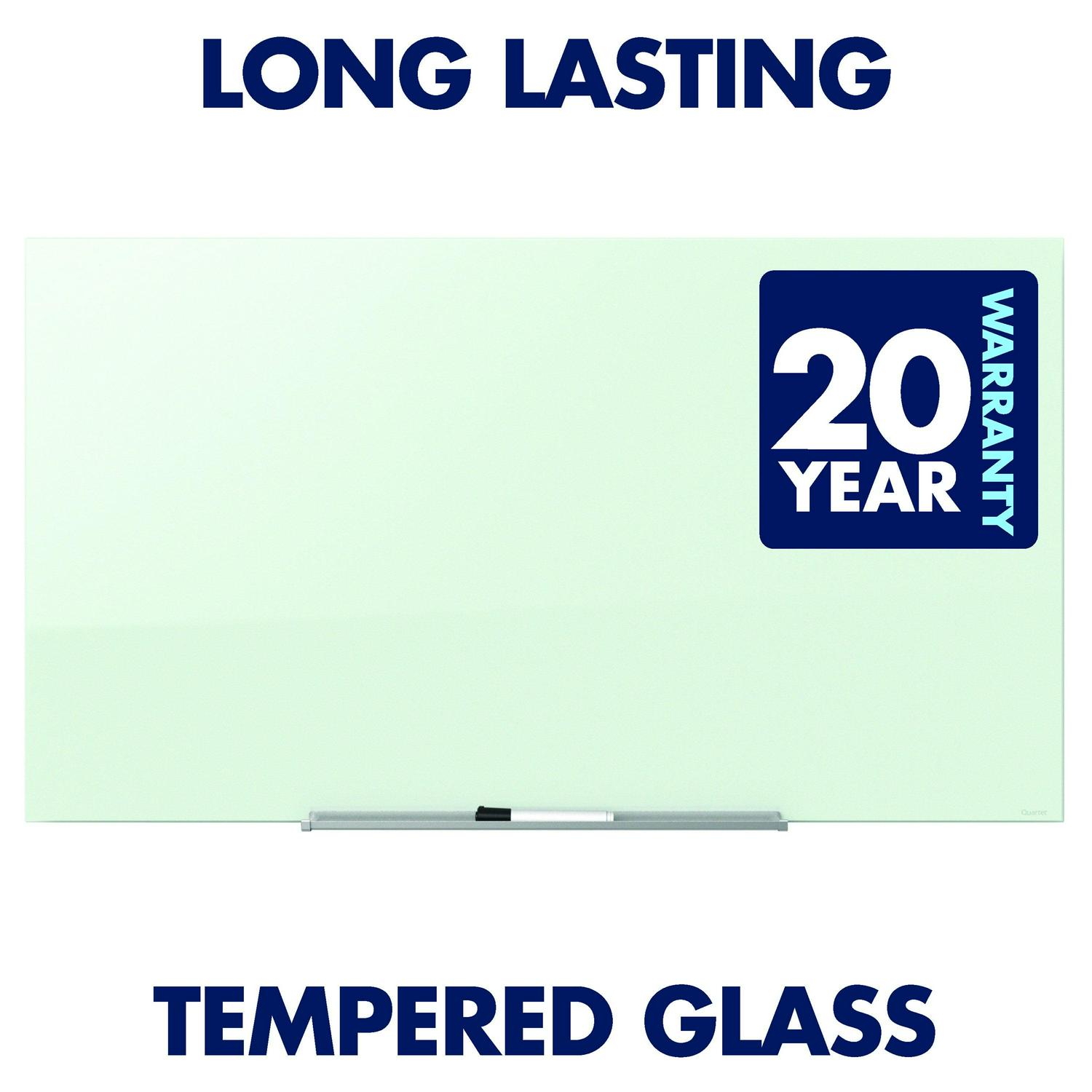 Quartet InvisaMount Magnetic Glass Dry-Erase Board 74 x 42 White Surface - Image 4