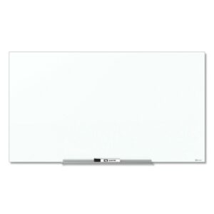 Quartet InvisaMount Magnetic Glass Dry-Erase Board 74 x 42 White Surface