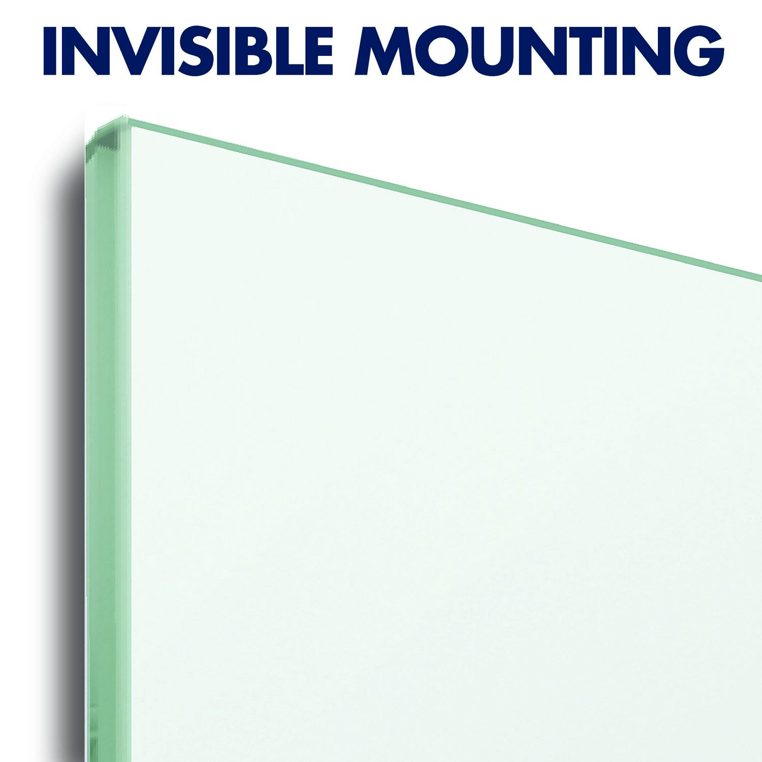 Quartet InvisaMount Magnetic Glass Dry-Erase Board 74 x 42 White Surface - Image 7