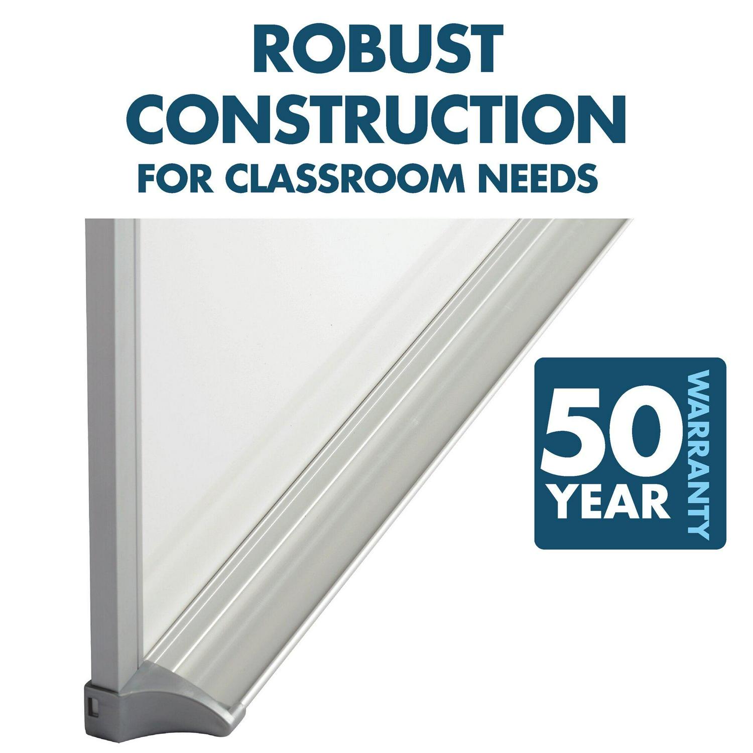 Quartet Porcelain Magnetic Whiteboard 72 x 48 Aluminum Frame PPA406 - Image 2