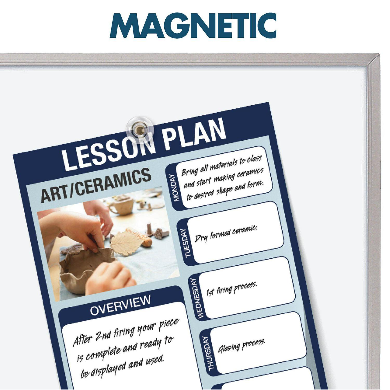 Quartet Porcelain Magnetic Whiteboard 72 x 48 Aluminum Frame PPA406 - Image 3