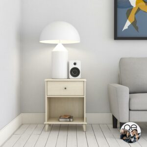 Ameriwood Home Farnsworth Nightstand, Ivory Oak