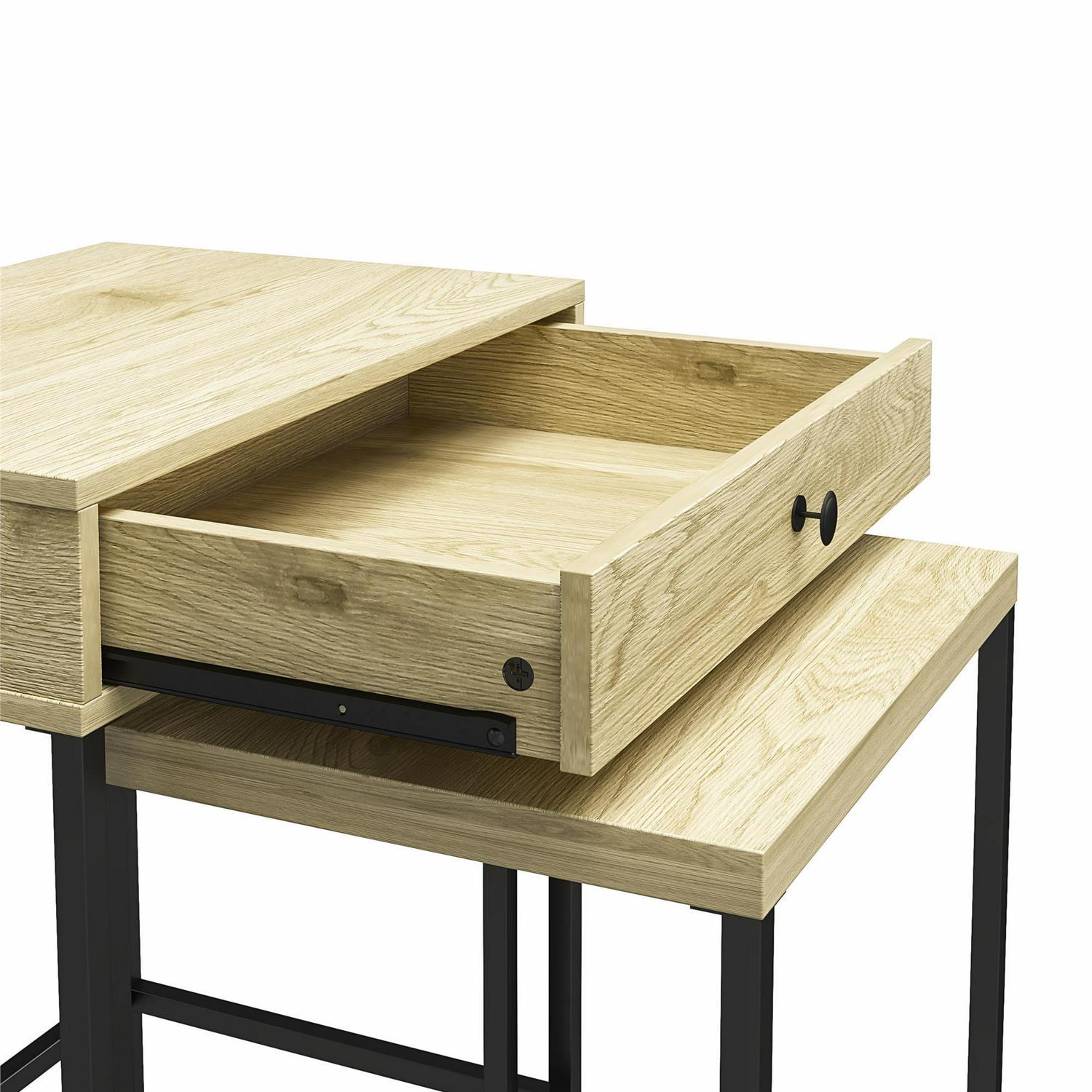 Ameriwood Home Brookville Nesting Side Tables, Natural - Image 5