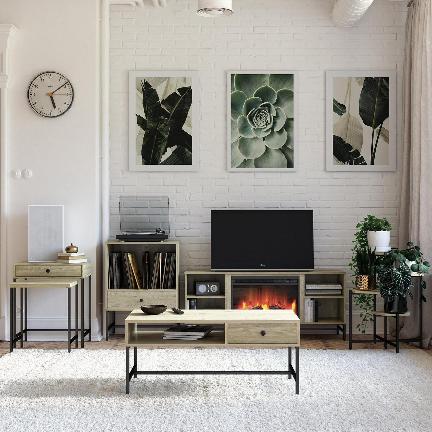 Ameriwood Home Brookville Nesting Side Tables, Natural - Image 2