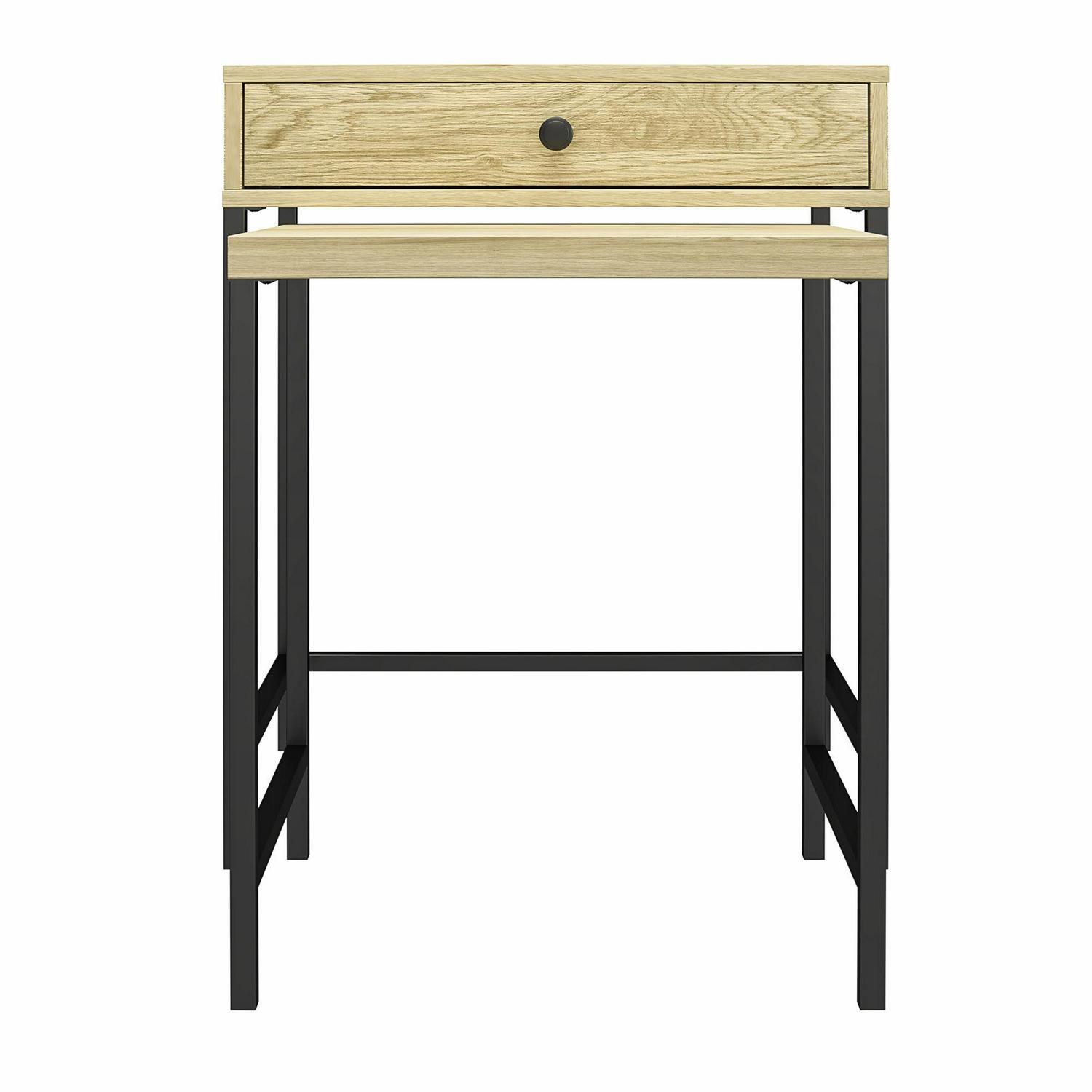Ameriwood Home Brookville Nesting Side Tables, Natural - Image 3