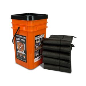Quick Dam Grab and Go Flood Kit, 5-Count, 10ft Flood Barriers in Bucket