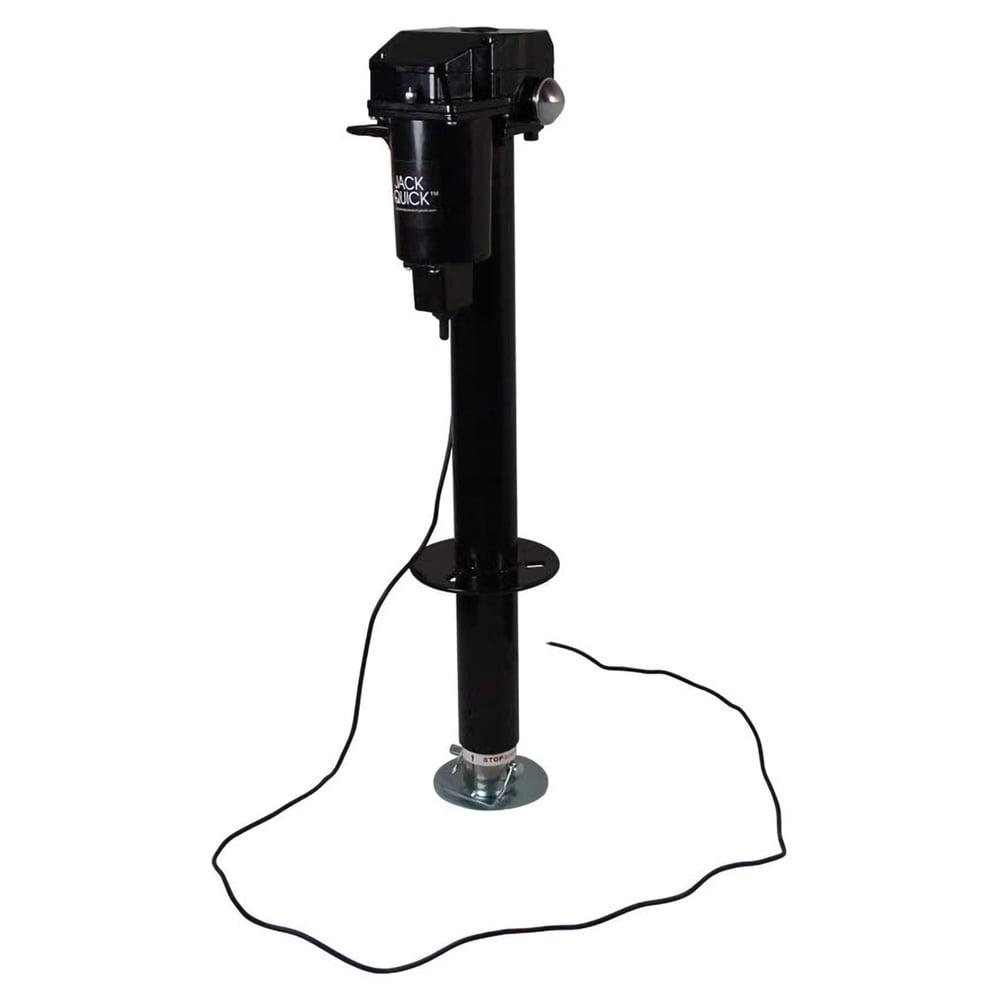 Quick Products JQ-3000 Power A-Frame Electric Tongue Jack with LED Work Light and Permanent Ground Wiring for Camper Trailer, RV, Ice House - 3,250 lbs. Lift Capacity - Image 2