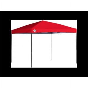 Quik Shade 157377DS ST100 10 x 10 ft. Straight Leg Canopy, Red Cover - Black Frame