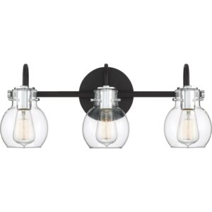Quoizel Andrews 3-Light Bathroom Vanity Light in Earth Black