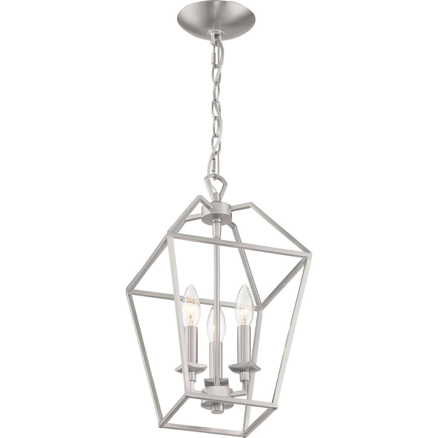 Quoizel Aviary 3-Light 17" Transitional Chandelier in Brushed Nickel - Image 3