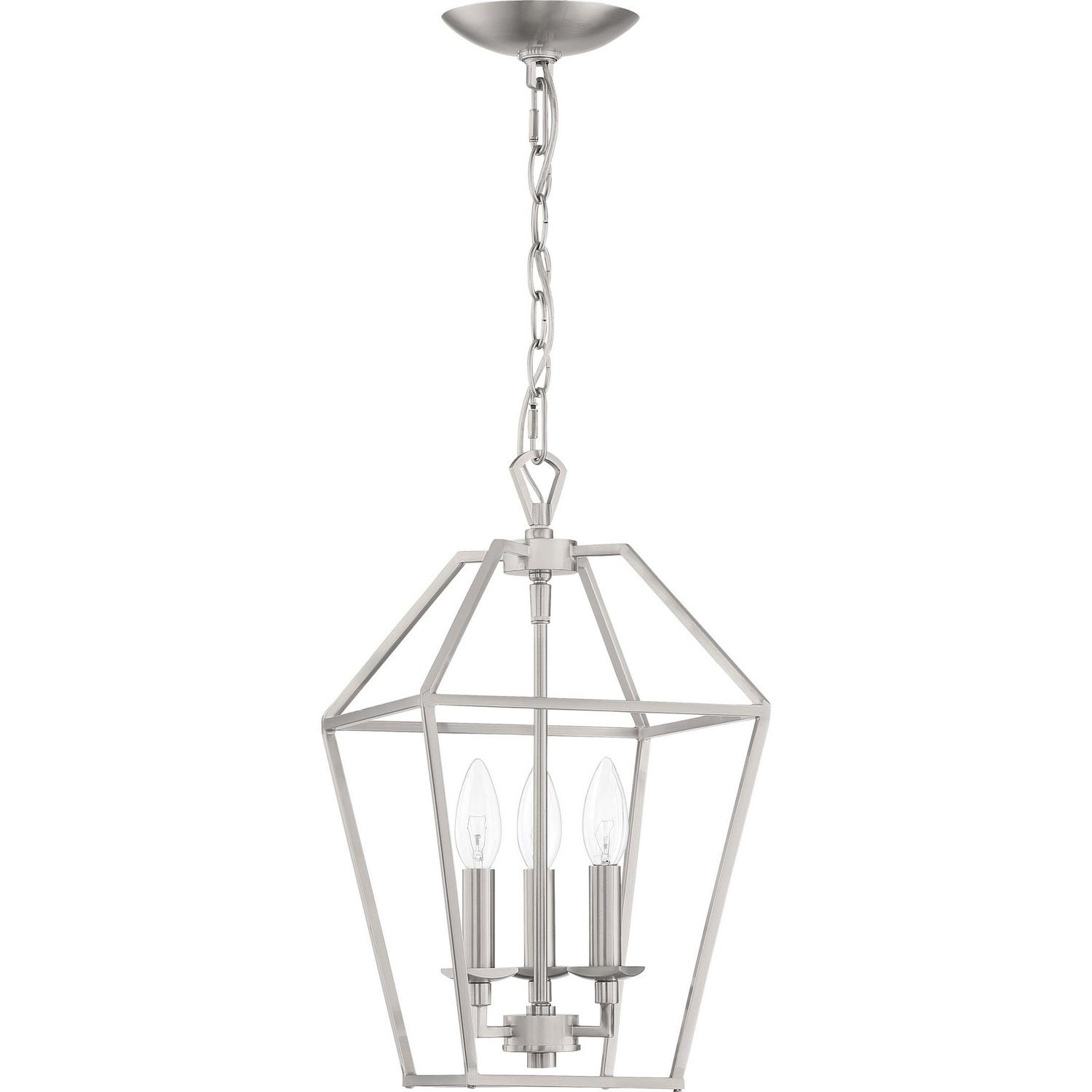 Quoizel Aviary 3-Light 17" Transitional Chandelier in Brushed Nickel - Image 4