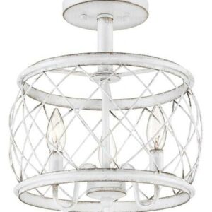 Quoizel Dury 3-Light Ceiling Light in Antique White