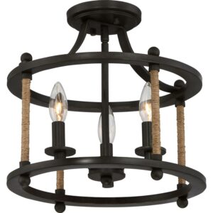 Quoizel FTR1713IB Frontier Semi-Flush Mount in Imperial Bronze