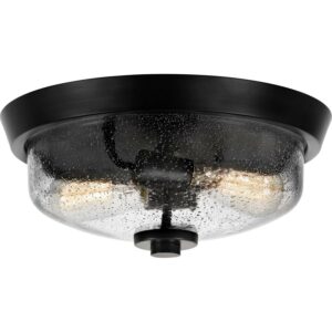 Quoizel Fixture 13" Diameter Flush Mount in Earth Black - QF3414EK