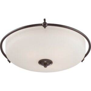 Quoizel GF1621PN Griffin 4-Light Flush Mount in Palladian Bronze