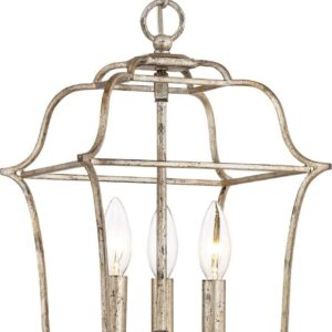 Quoizel GLY5203CS Gallery 10" 3-Light Foyer Chandelier in Century Silver Leaf