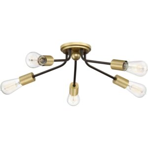 Quoizel Latitude 5-Light 28" Ceiling Light in Western Bronze