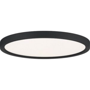 Quoizel Outskirts Earth Black 15-inch LED light Flush Mount