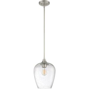 Quoizel Lighting TWE1510BN Towne 1 Light Mini Pendant Light, Brushed Nickel