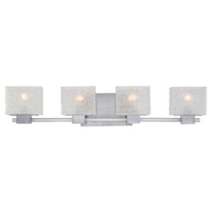 Melody 4-Light Bathroom Vanity Light in Brushed Nickel