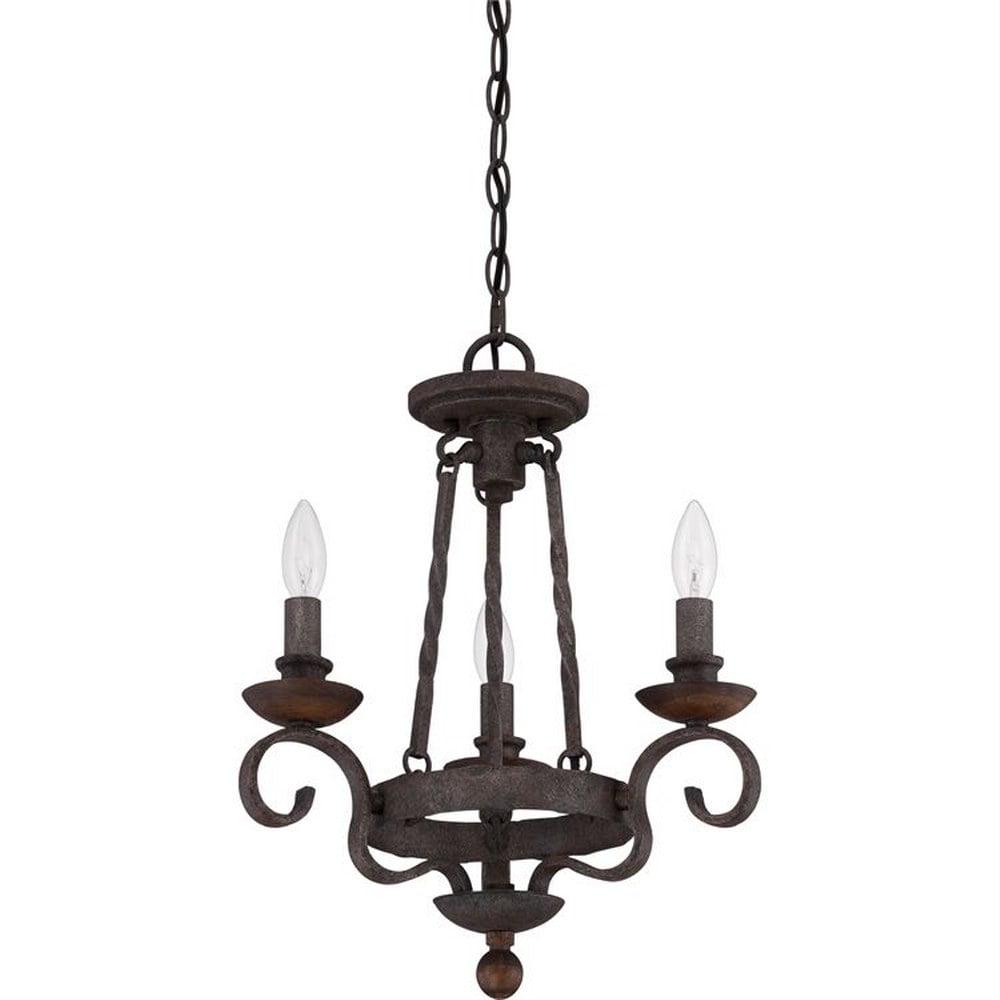 Quoizel Nbe5303 Noble 3 Light Chandelier - Black - Image 5