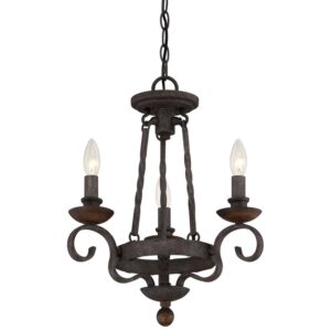 Quoizel Nbe5303 Noble 3 Light Chandelier - Black