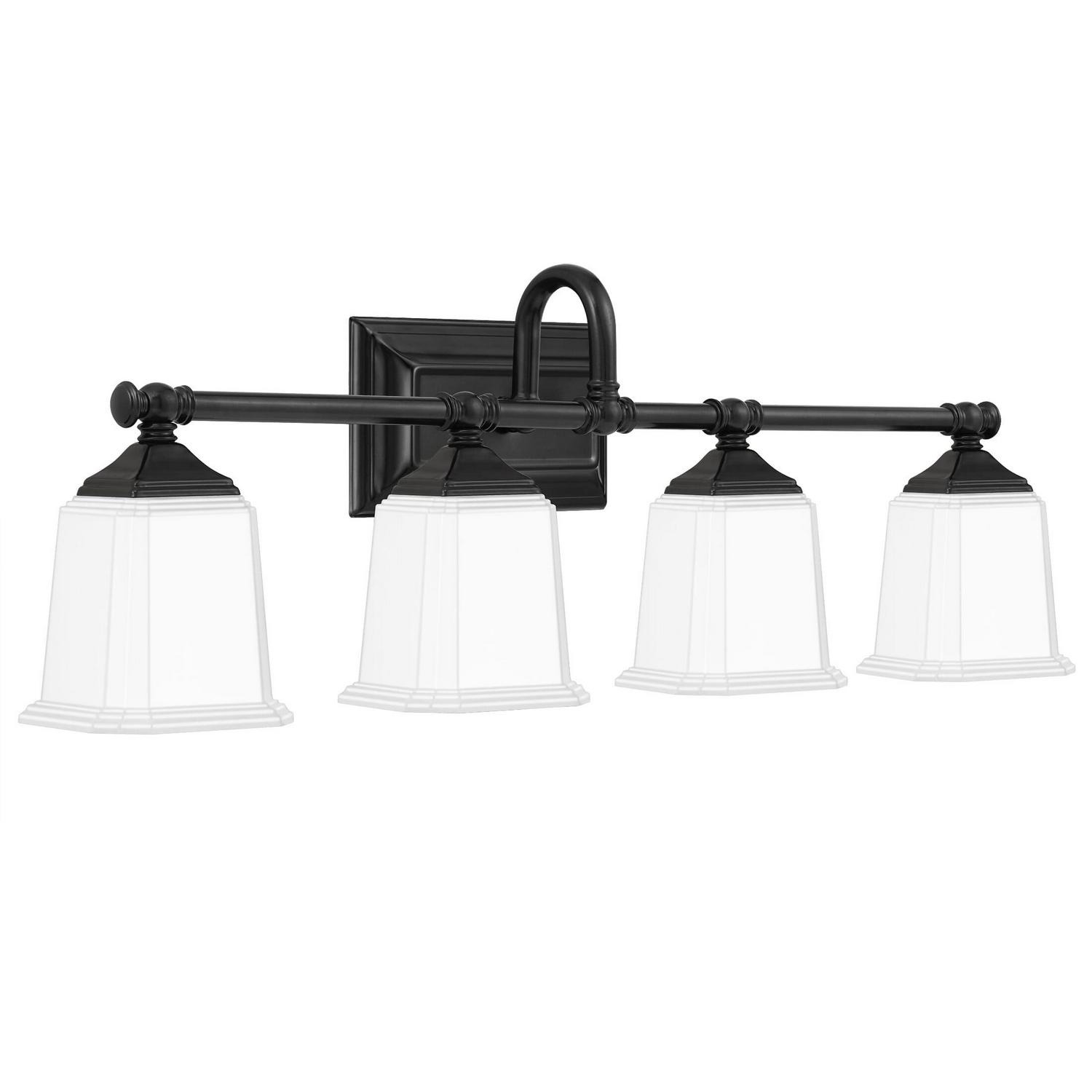 Quoizel Nicholas 4-Light Bathroom Vanity Light in Earth Black - Image 5