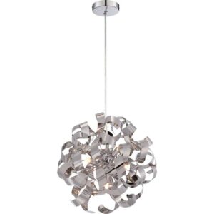 Quoizel RBN2817C Ribbons 5-Light Pendant in Polished chrome