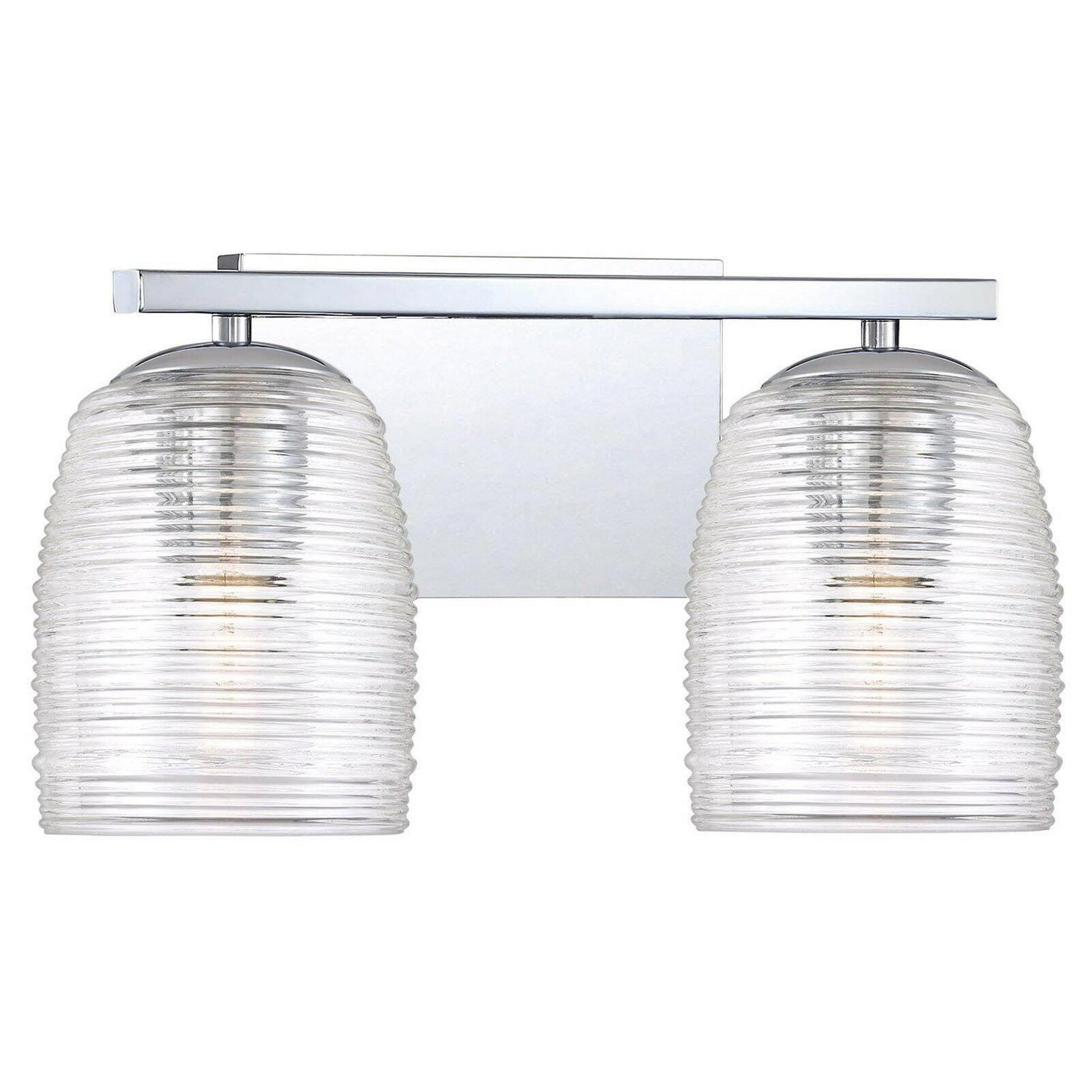 Quoizel Realm 2-Light 8" Bathroom Vanity Light in Polished Chrome - Image 2