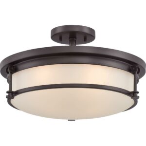 Quoizel SLR1716WT Sailor 4-Light Semi-Flush Mount in Western Bronze