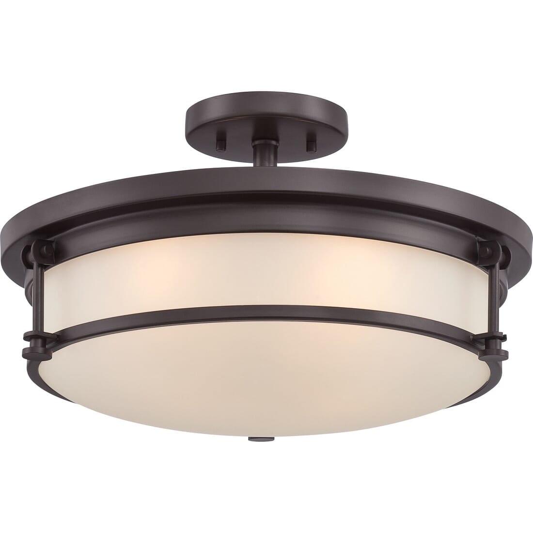 Quoizel SLR1716WT Sailor 4-Light Semi-Flush Mount in Western Bronze