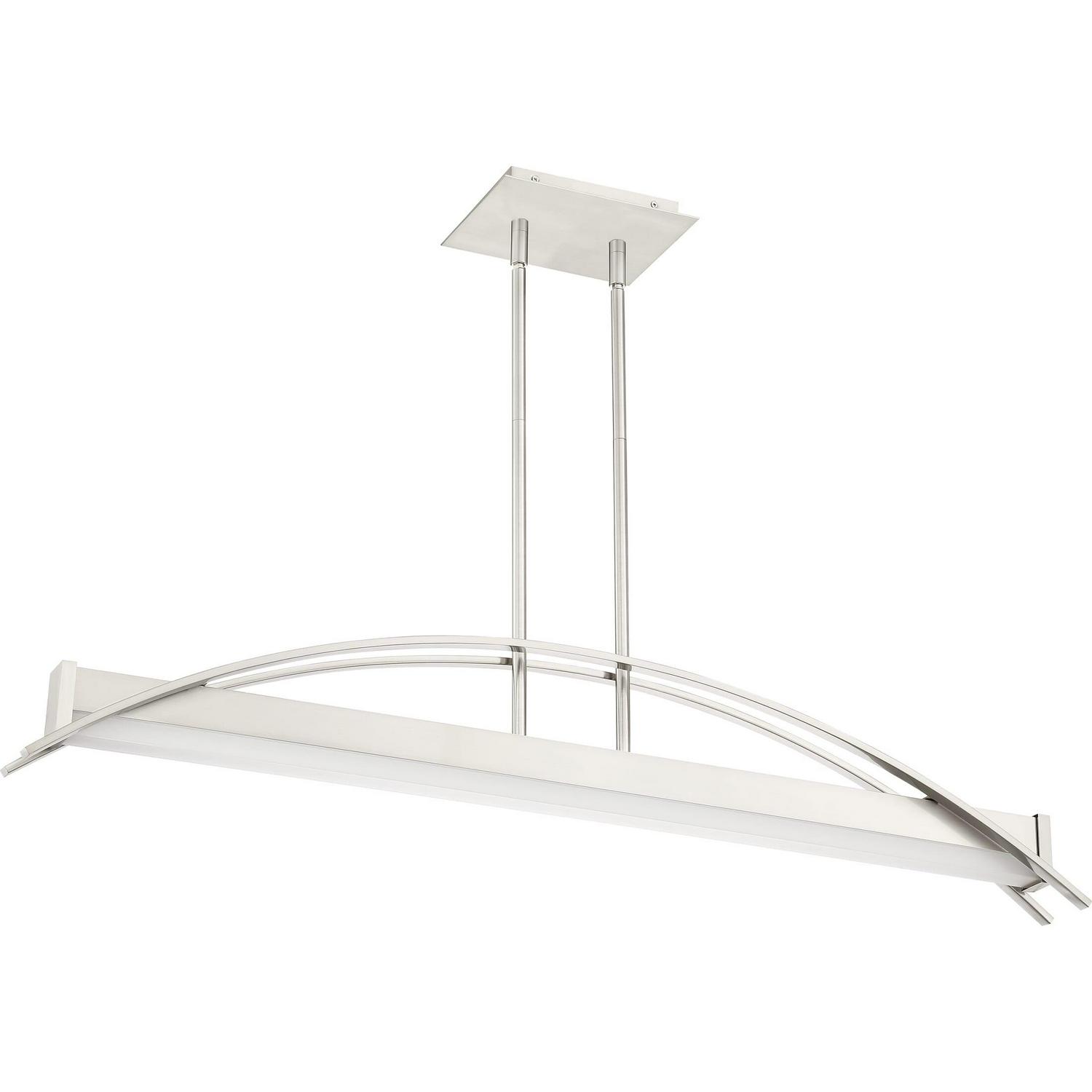 Quoizel Sabre 39" Kitchen Island Light in Brushed Nickel - Image 4