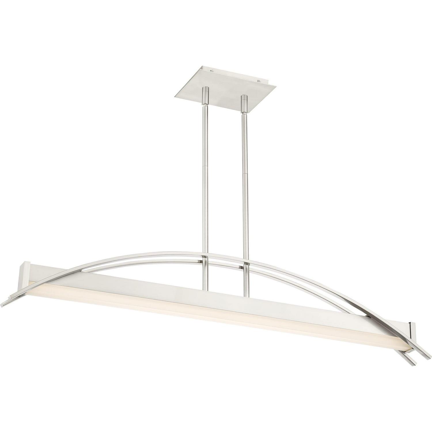 Quoizel Sabre 39" Kitchen Island Light in Brushed Nickel