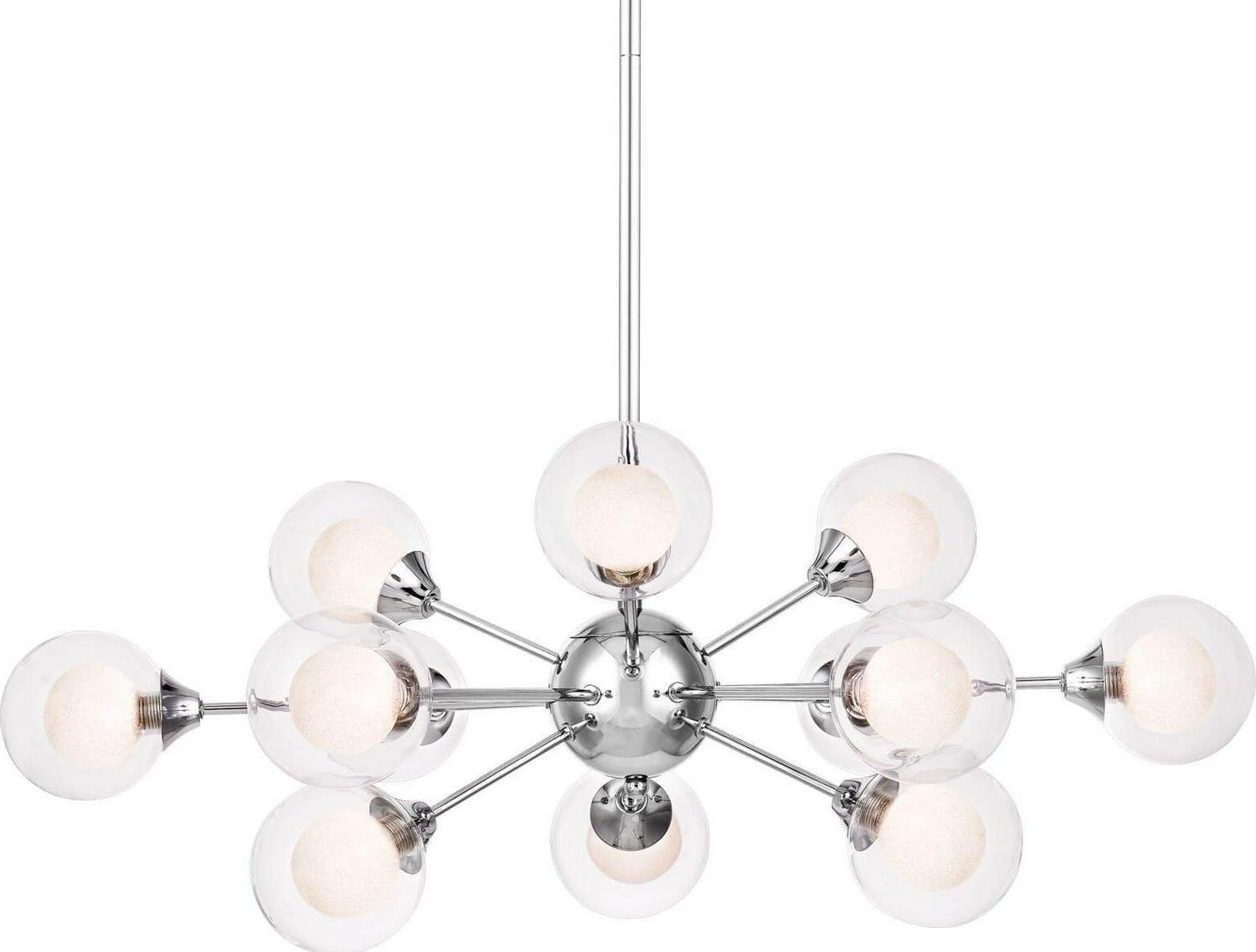 Quoizel Spellbound 12-Light 11" Contemporary Chandelier in Polished Chrome - Image 3