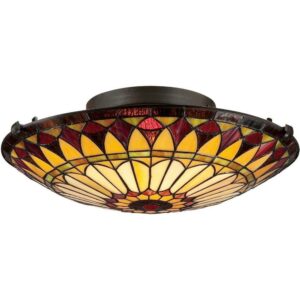 TF1400SVB Quoizel Lighting West End - 2 Light Semi-Flush Mount