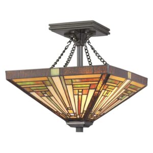 TF885SVB Quoizel Lighting Stephen - 2 Light Semi-Flush Mount
