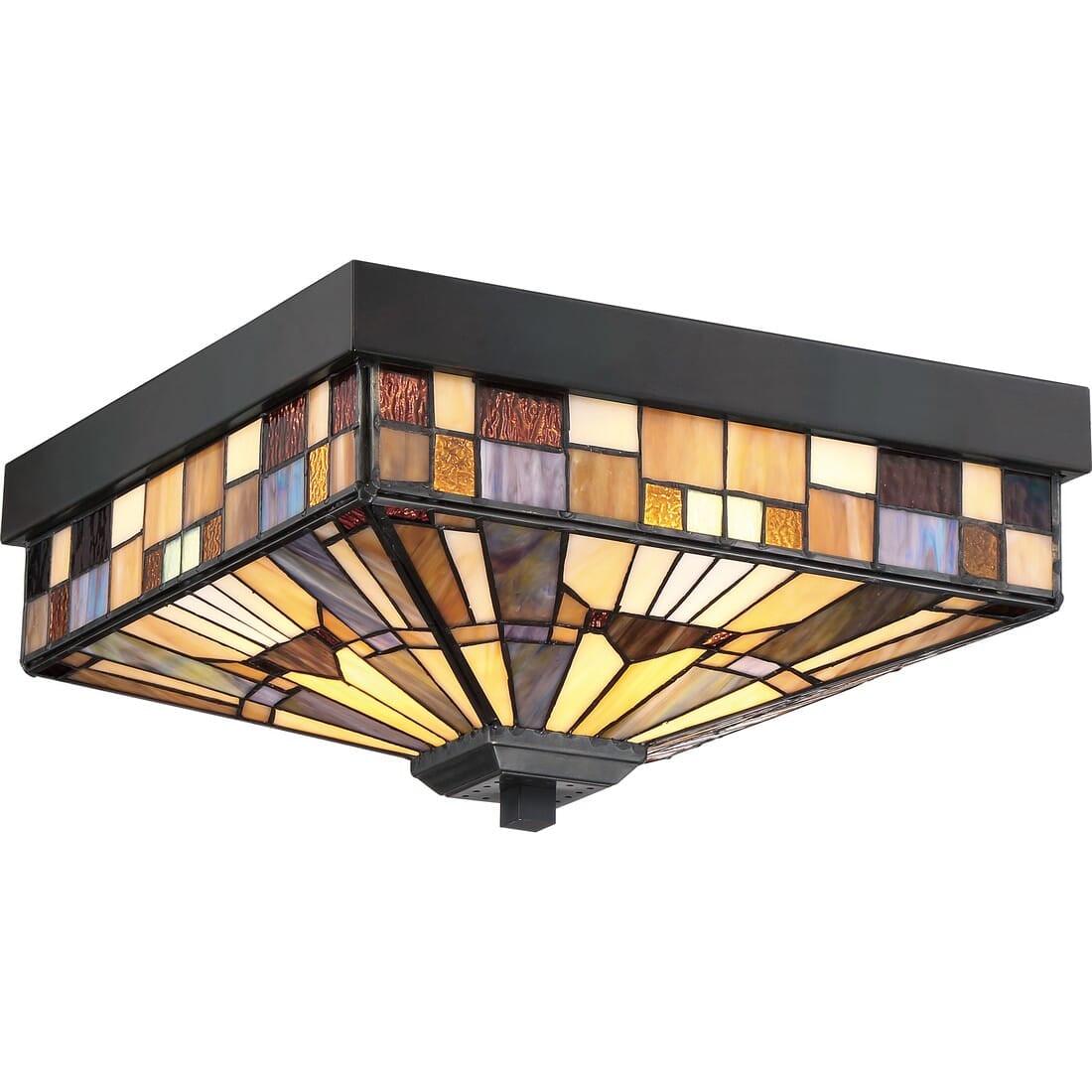 Quoizel TFIK1614VA Inglenook 14" 3-Light Flush Mount in Valiant Bronze