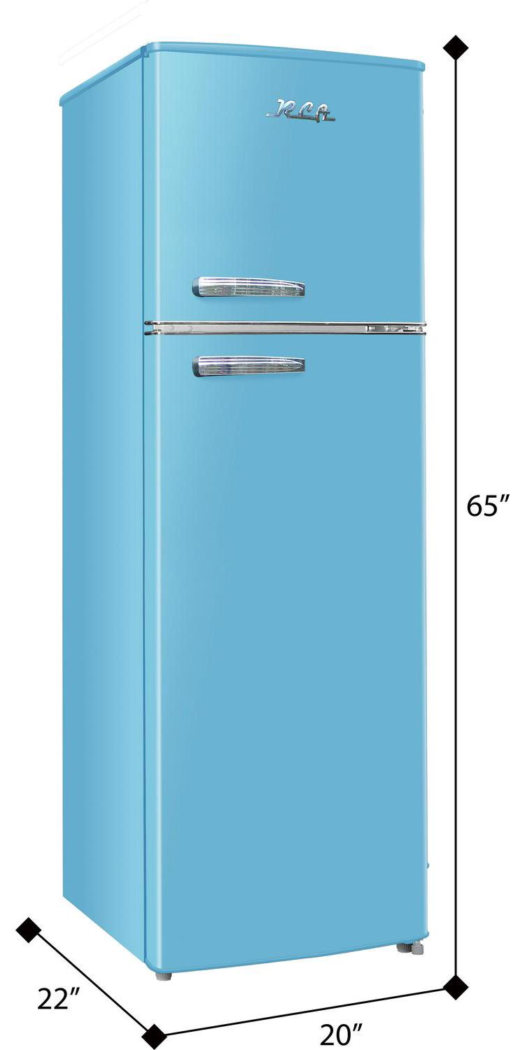 ARCTIC CHEF - 10 Cu Ft Top-Freezer Apartment-size RETRO Refrigerator - Blue - Image 12