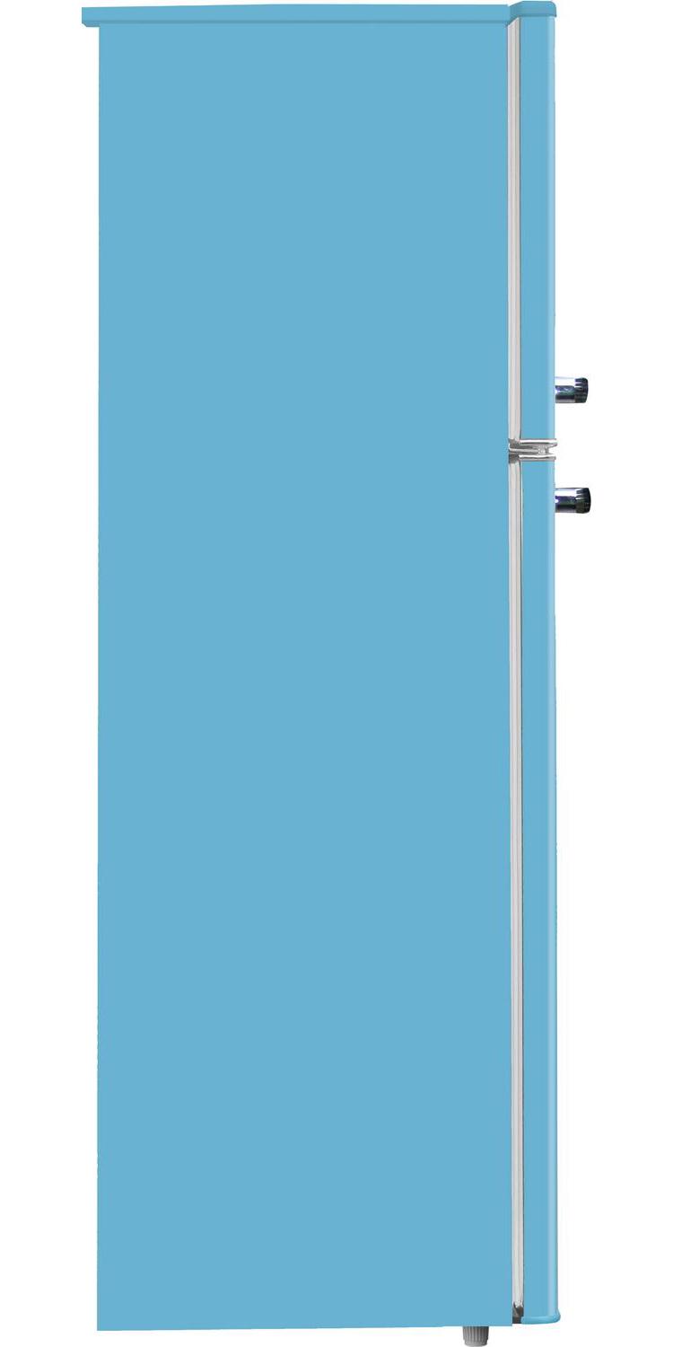 ARCTIC CHEF - 10 Cu Ft Top-Freezer Apartment-size RETRO Refrigerator - Blue - Image 6