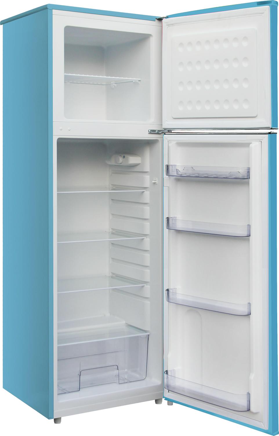 ARCTIC CHEF - 10 Cu Ft Top-Freezer Apartment-size RETRO Refrigerator - Blue - Image 11