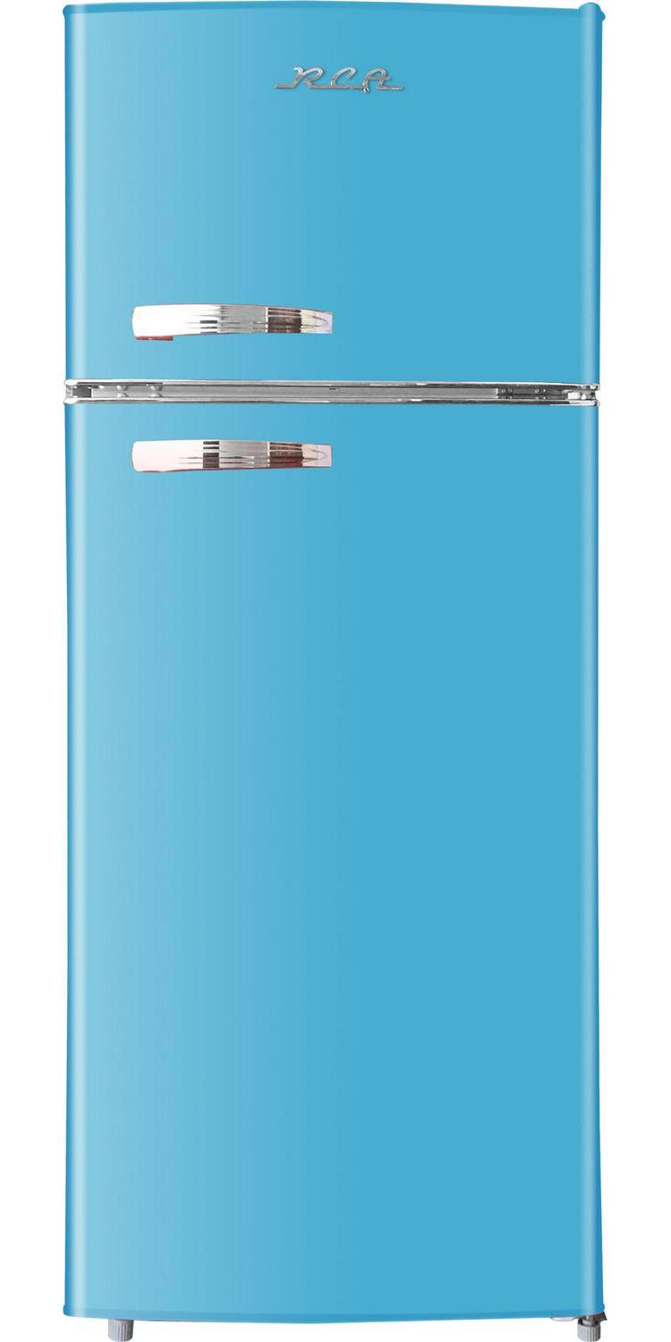 ARCTIC CHEF - 10 Cu Ft Top-Freezer Apartment-size RETRO Refrigerator - Blue