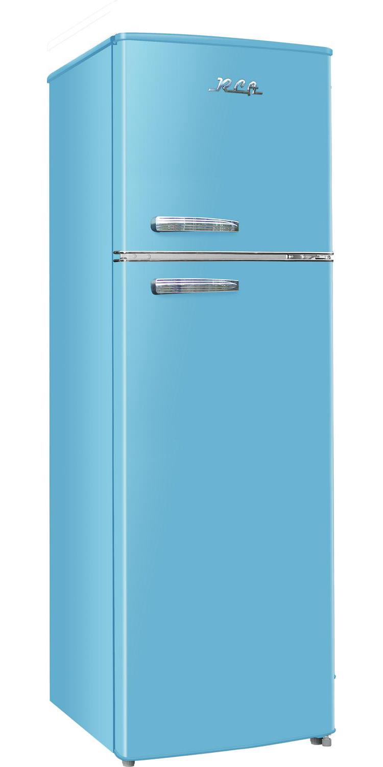 ARCTIC CHEF - 10 Cu Ft Top-Freezer Apartment-size RETRO Refrigerator - Blue - Image 5