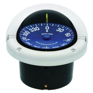 RITCHIE COMPASSES SS-1002W Compass, Flush Mount, 3.75" Dial, White