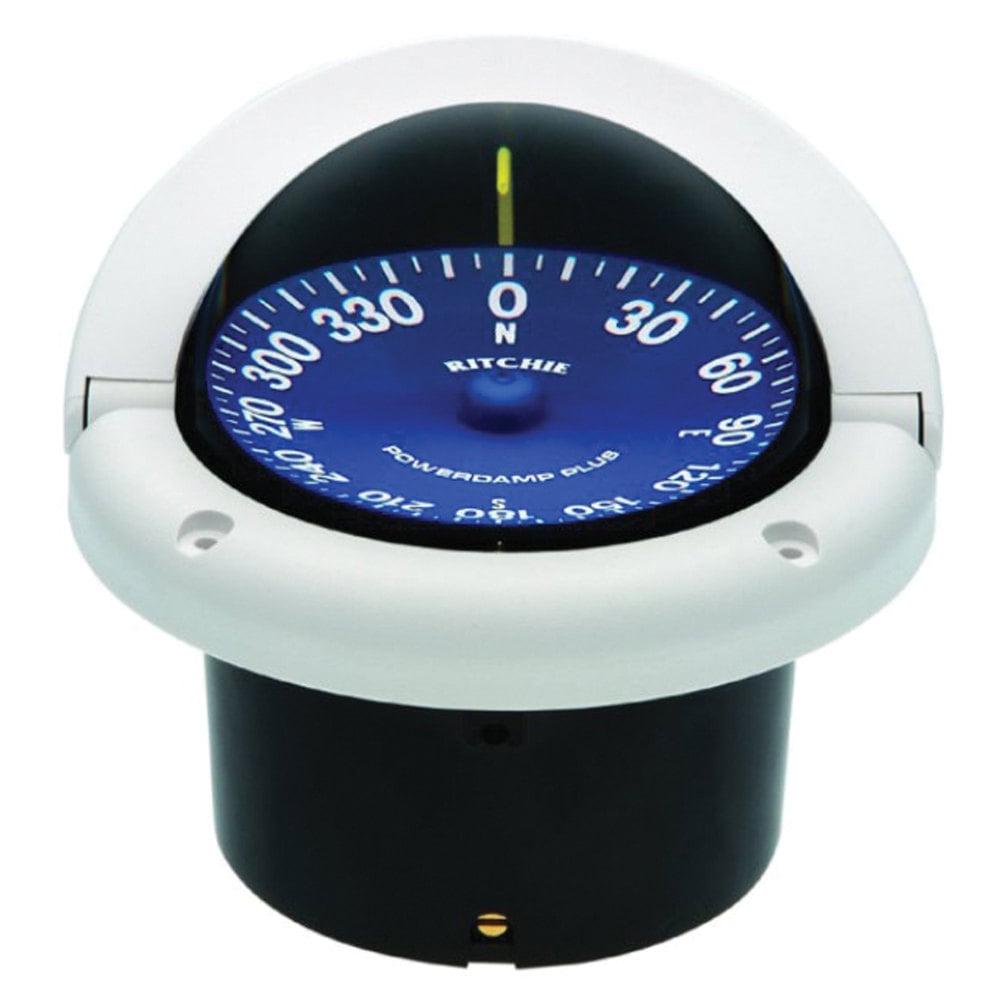RITCHIE COMPASSES SS-1002W Compass, Flush Mount, 3.75" Dial, White