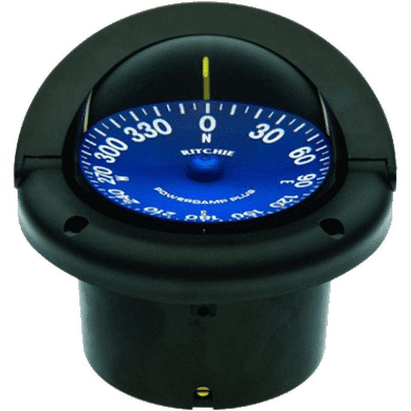 RITCHIE COMPASSES SS-1002 Compass, Flush Mount, 3.75" Dial, Black