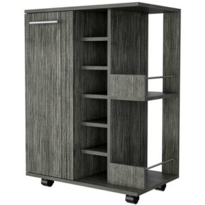 RST Brands Lindon Engineered Wood Contemporary Bar Cabinet - Smokey Oak