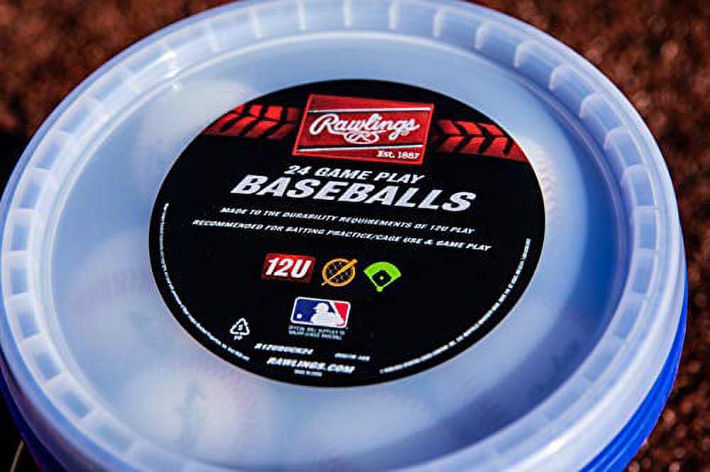 Rawlings | Game Use Baseballs | Youth/12U | Game/Practice Use | Bucket | 24 Count - Image 3