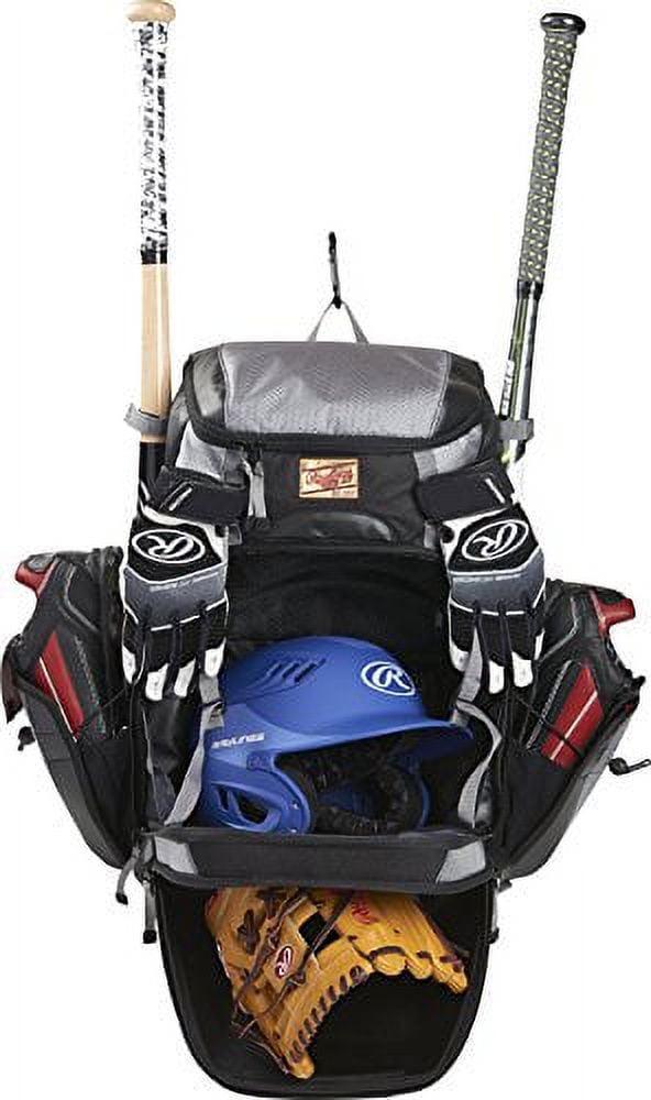 Rawlings Gold Glove Series Baseball Backpack (Graphite/Black) - Image 3
