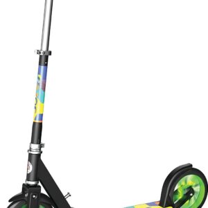 Razor A5 Lux Light-up Kick Scooter - Green, Large 8" Wheels, Foldable, Lightweight, for Child 8+